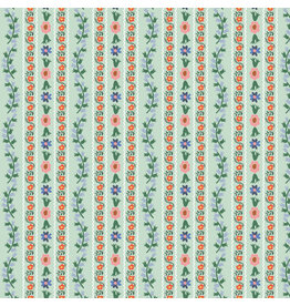 Rifle Paper Co. English Rose, Delphine in Mint, Fabric Half-Yards