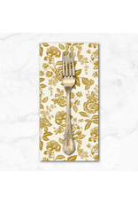 PD's Rifle Paper Co Collection English Rose, English Rose in Cream and Gold, Dinner Napkin