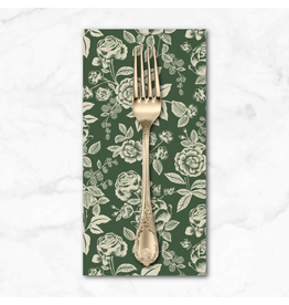 PD's Rifle Paper Co Collection English Rose, English Rose in Hunter and Cream, Dinner Napkin