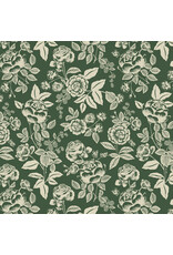 Rifle Paper Co. English Rose, English Rose in Hunter and Cream, Fabric Half-Yards