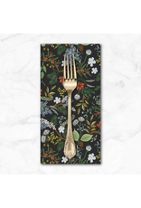 PD's Rifle Paper Co Collection English Rose, Juniper Forest in Black, Dinner Napkin
