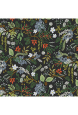 Rifle Paper Co. English Rose, Juniper Forest in Black, Fabric Half-Yards