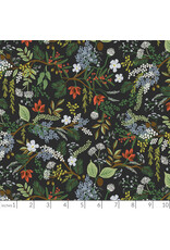 Rifle Paper Co. English Rose, Juniper Forest in Black, Fabric Half-Yards