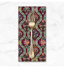 PD's Rifle Paper Co Collection English Rose, Posie in Burgundy, Dinner Napkin
