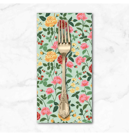 PD's Rifle Paper Co Collection English Rose, Roses in Mint, Dinner Napkin