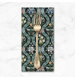 PD's Rifle Paper Co Collection English Rose, Posie in Black, Dinner Napkin