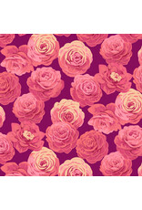 Martha Negley Nation of Flowers, Camellia in Pink, Fabric Half-Yards