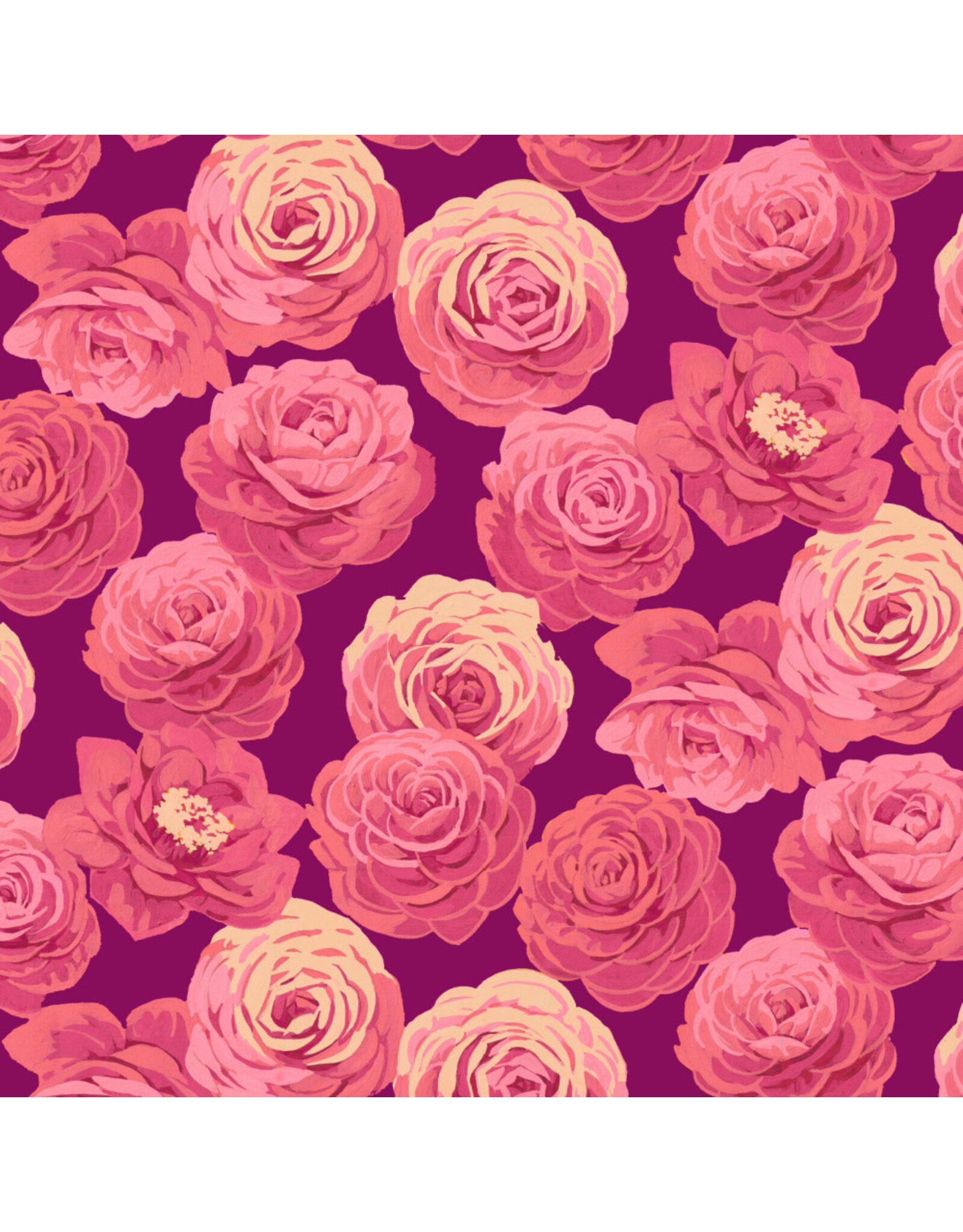 Martha Negley Nation of Flowers, Camellia in Pink, Fabric Half-Yards