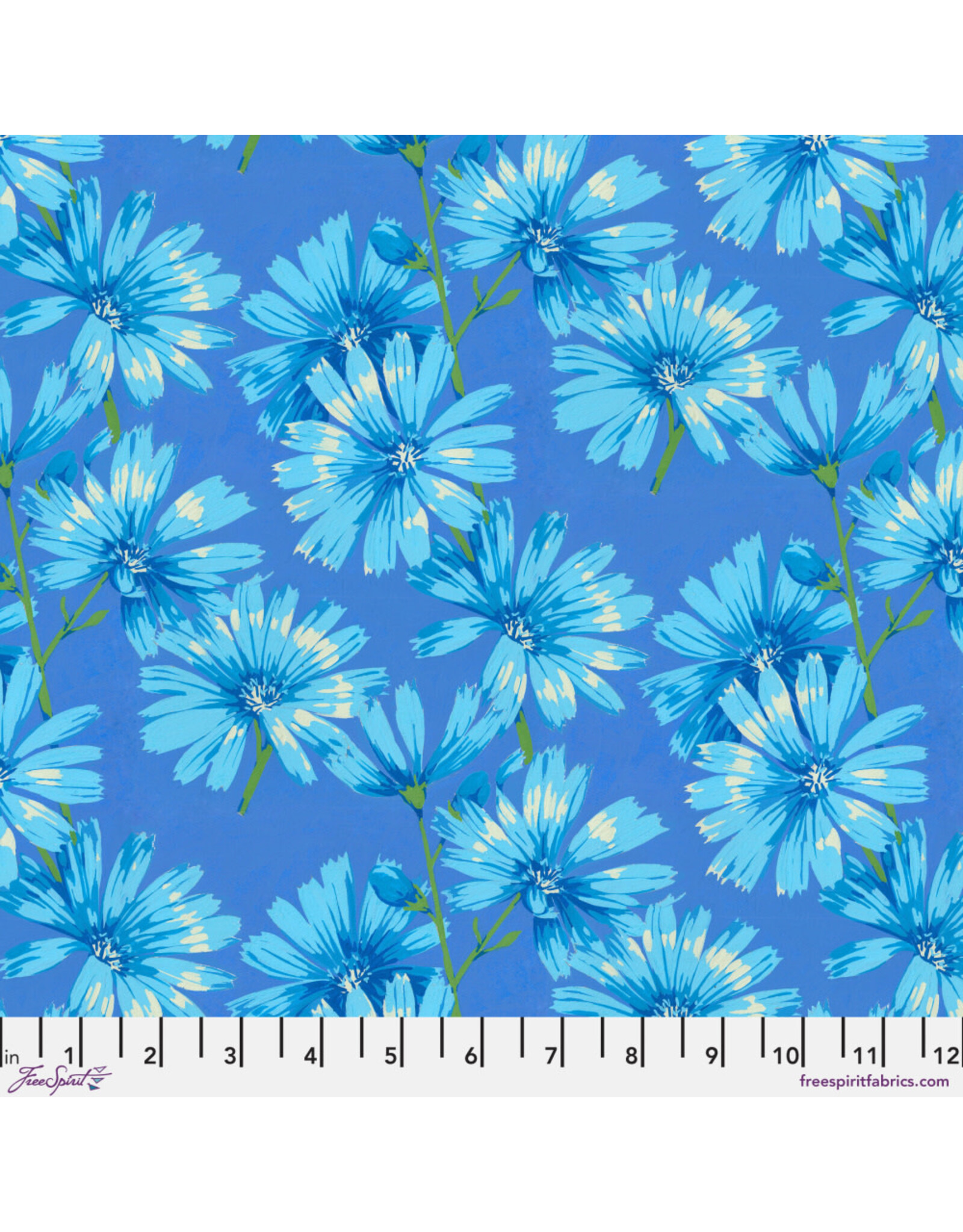 PD's Martha Negley Collection Nation of Flowers, Chicory in Blue, Dinner Napkin