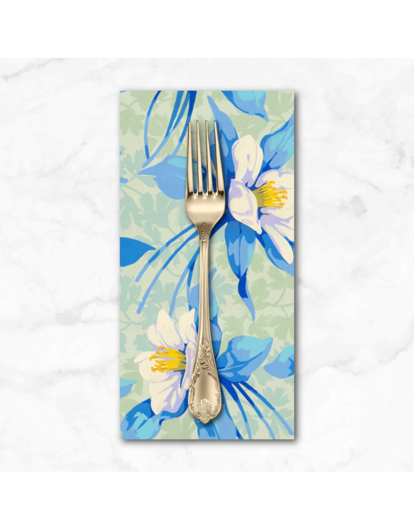 PD's Martha Negley Collection Nation of Flowers, Columbine in Sky, Dinner Napkin