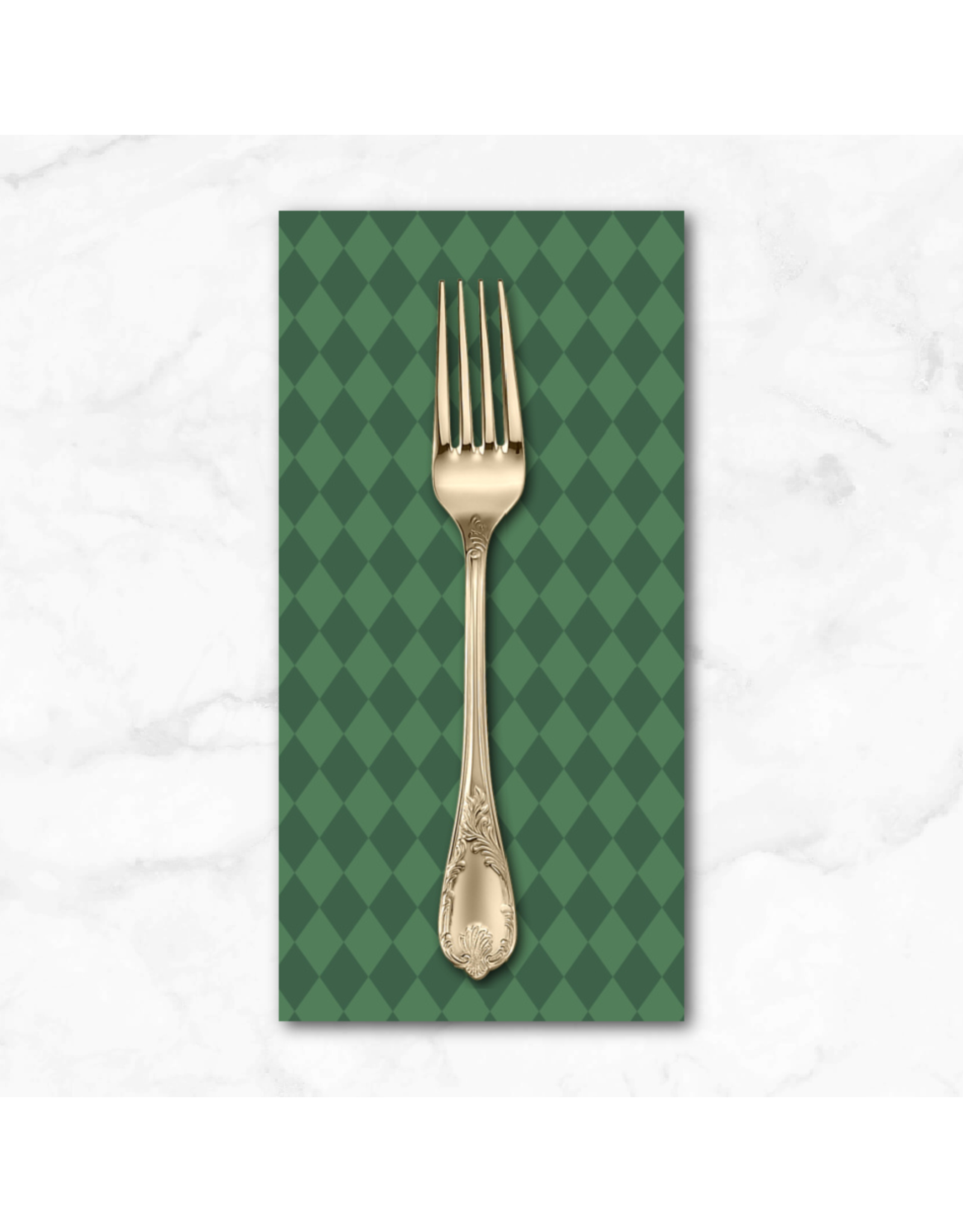 PD's Martha Negley Collection Nation of Flowers, Diamond in Dark Green, Dinner Napkin