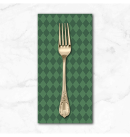 PD's Martha Negley Collection Nation of Flowers, Diamond in Dark Green, Dinner Napkin