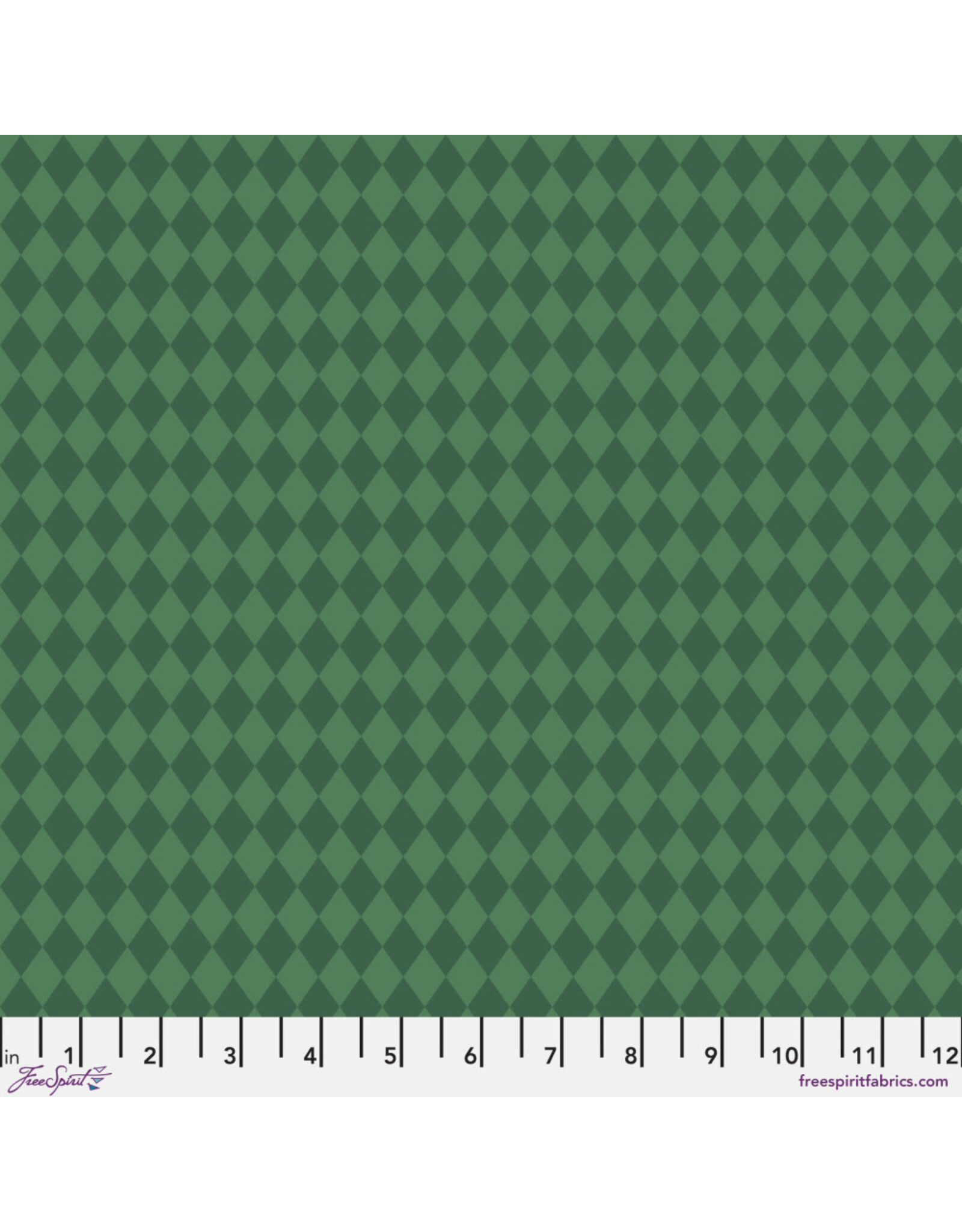 Martha Negley Nation of Flowers, Diamond in Dark Green, Fabric Half-Yards