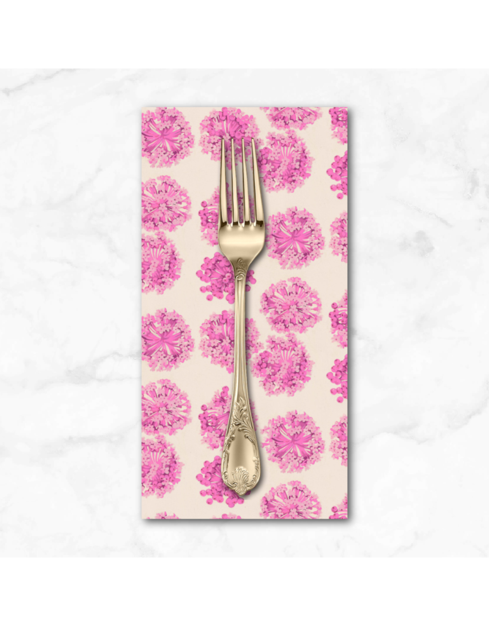 PD's Martha Negley Collection Nation of Flowers, Milkweed in Pink, Dinner Napkin