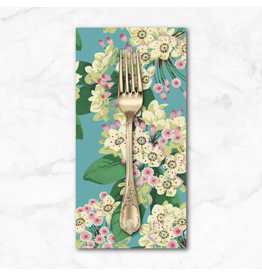PD's Martha Negley Collection Nation of Flowers, Mountain Laurel in Aqua, Dinner Napkin