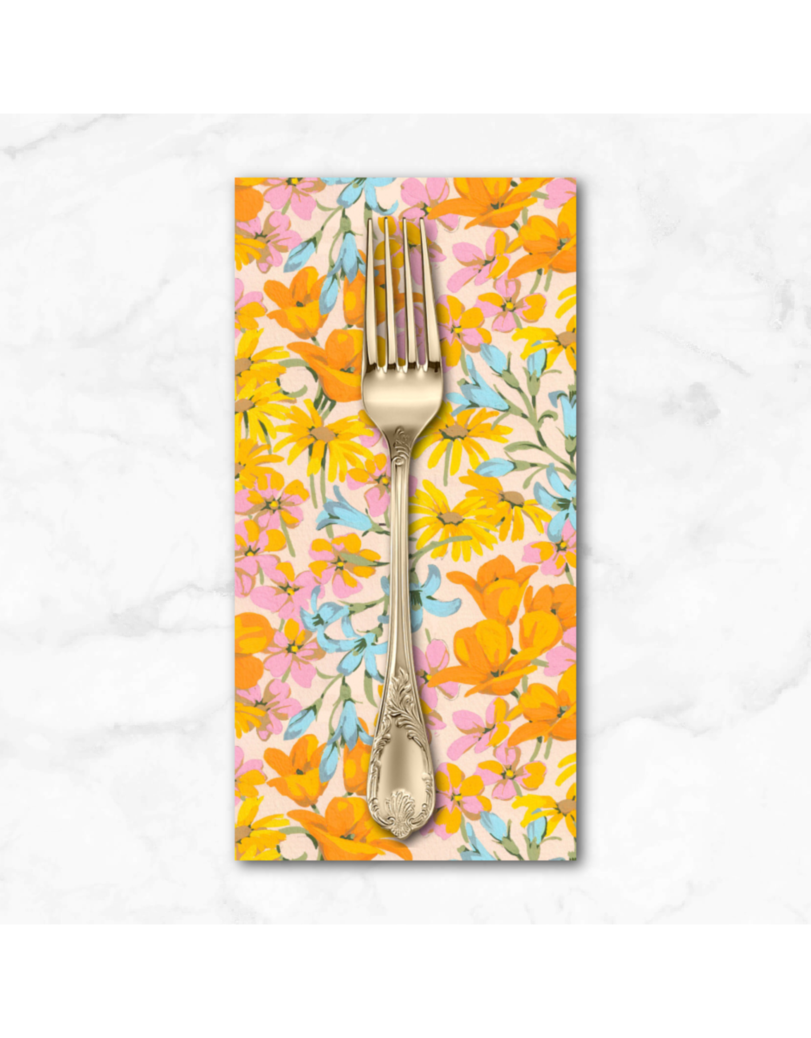 PD's Martha Negley Collection Nation of Flowers, Pacific Coast in Golden, Dinner Napkin