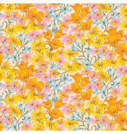 Martha Negley Nation of Flowers, Pacific Coast in Golden, Fabric Half-Yards