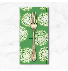 PD's Martha Negley Collection Nation of Flowers, Queen Annes Lace in Green, Dinner Napkin