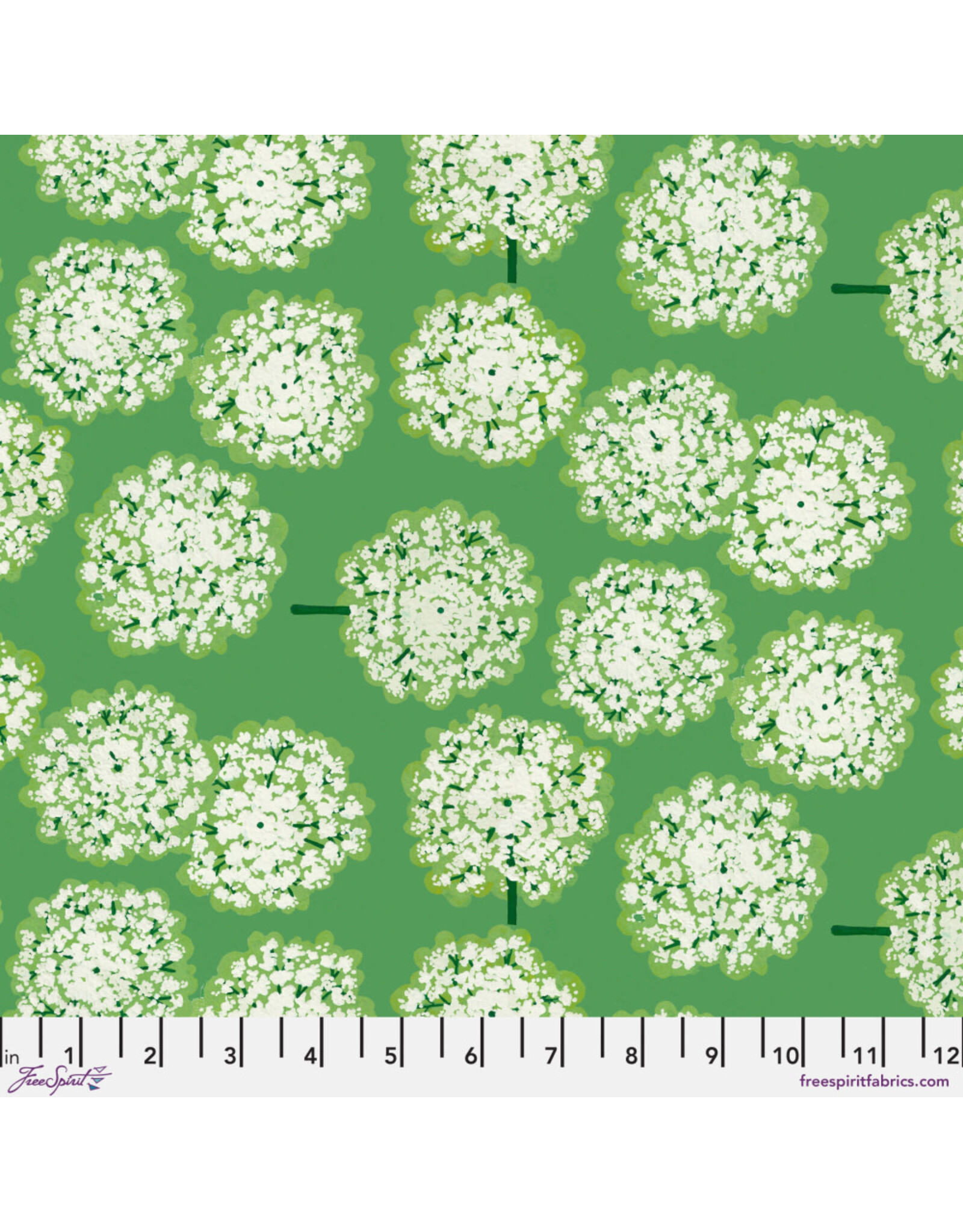 PD's Martha Negley Collection Nation of Flowers, Queen Annes Lace in Green, Dinner Napkin