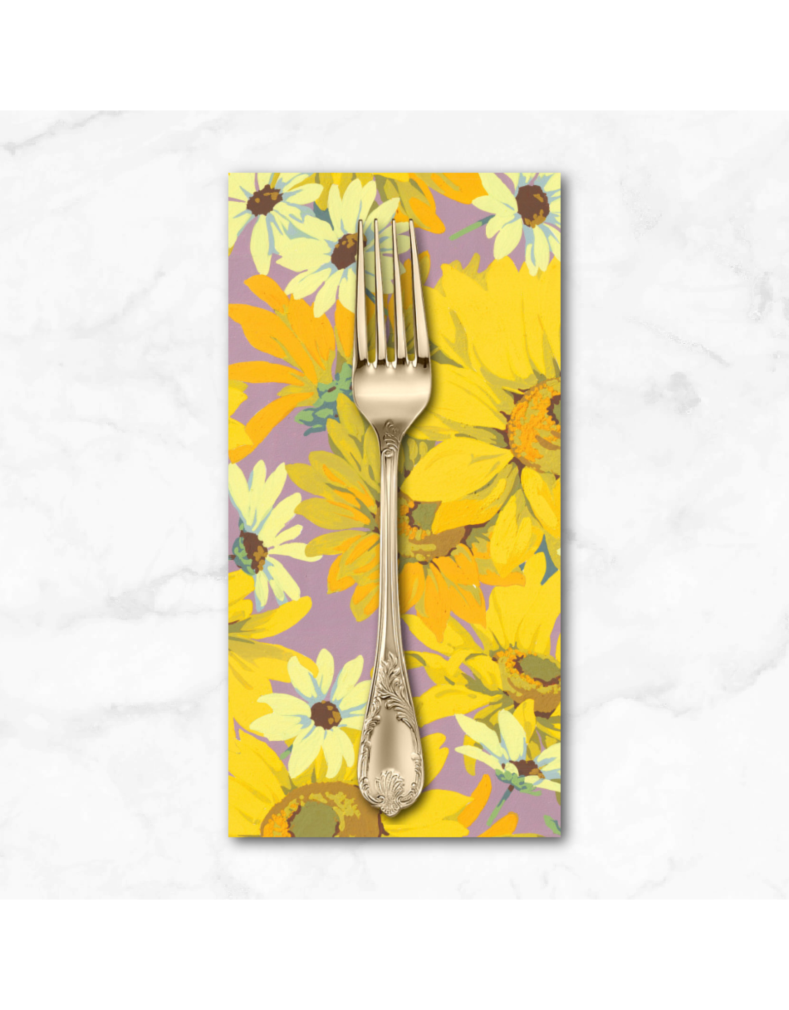 PD's Martha Negley Collection Nation of Flowers, Sunflower in Yellow, Dinner Napkin