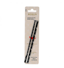 Bohin Sewing Gauge with Sliding Marker - 6 inch