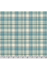 Robert Kaufman Yarn Dyed Cotton Flannel, Mammoth Organic Flannel in Dusty Blue, Fabric Half-Yards