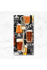 PD's Northcott Collection ON SALE-The Cave, Beers on Chalk Board in Black, Dinner Napkin