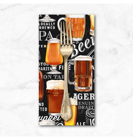 PD's Northcott Collection ON SALE-The Cave, Beers on Chalk Board in Black, Dinner Napkin