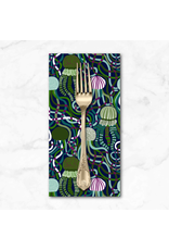 PD'S Free Spirit Collection Rising Tide, Abyss in Green, Dinner Napkin