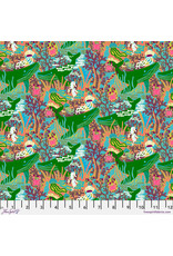 PD'S Free Spirit Collection Rising Tide, Currents in Green, Dinner Napkin