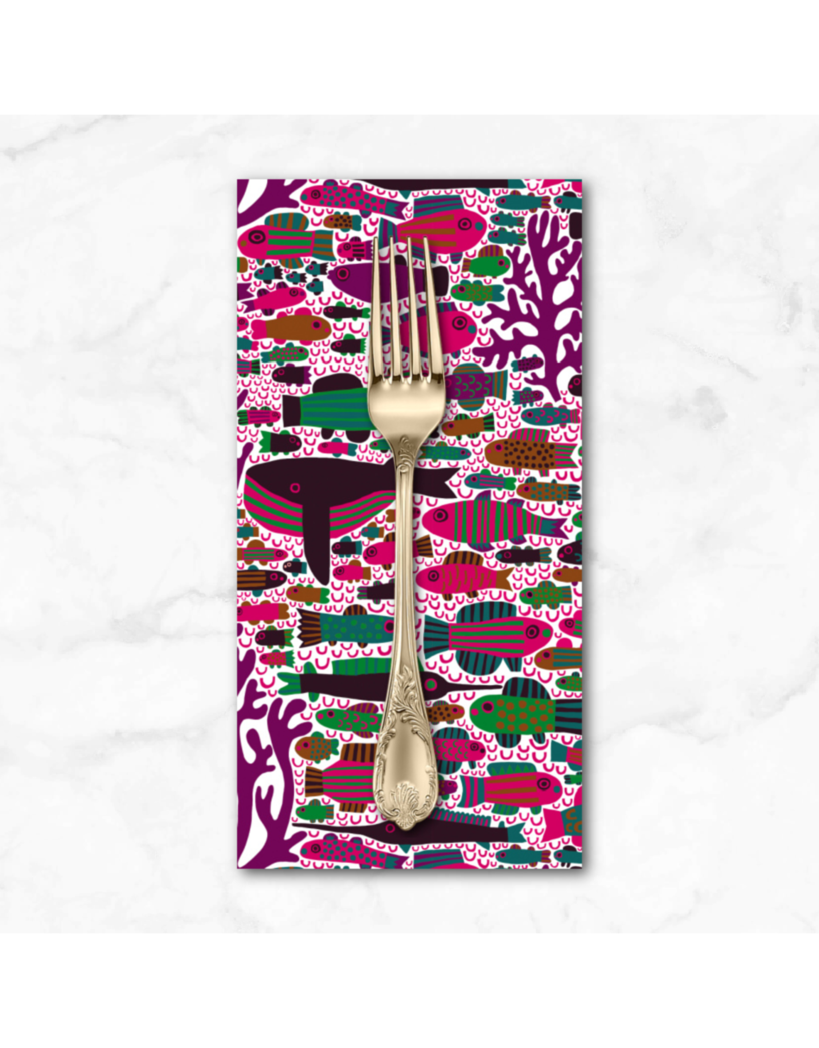 PD'S Free Spirit Collection Rising Tide, Drifting in Pink, Dinner Napkin