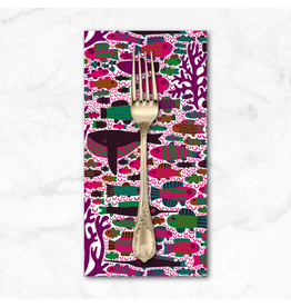 PD'S Free Spirit Collection Rising Tide, Drifting in Pink, Dinner Napkin