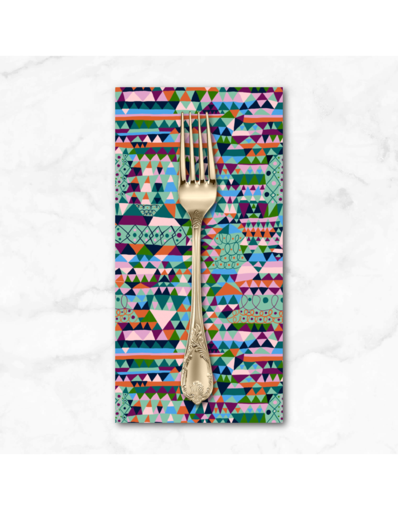 PD'S Free Spirit Collection Rising Tide, Ripple in Mint, Dinner Napkin