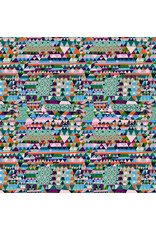Monika Forsberg Rising Tide, Ripple in Mint, Fabric Half-Yards