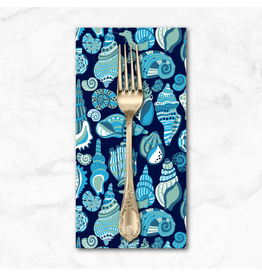 PD'S Free Spirit Collection Rising Tide, Rock Pool in Blue, Dinner Napkin