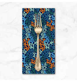 PD'S Free Spirit Collection Rising Tide, Seagrass in Blue, Dinner Napkin