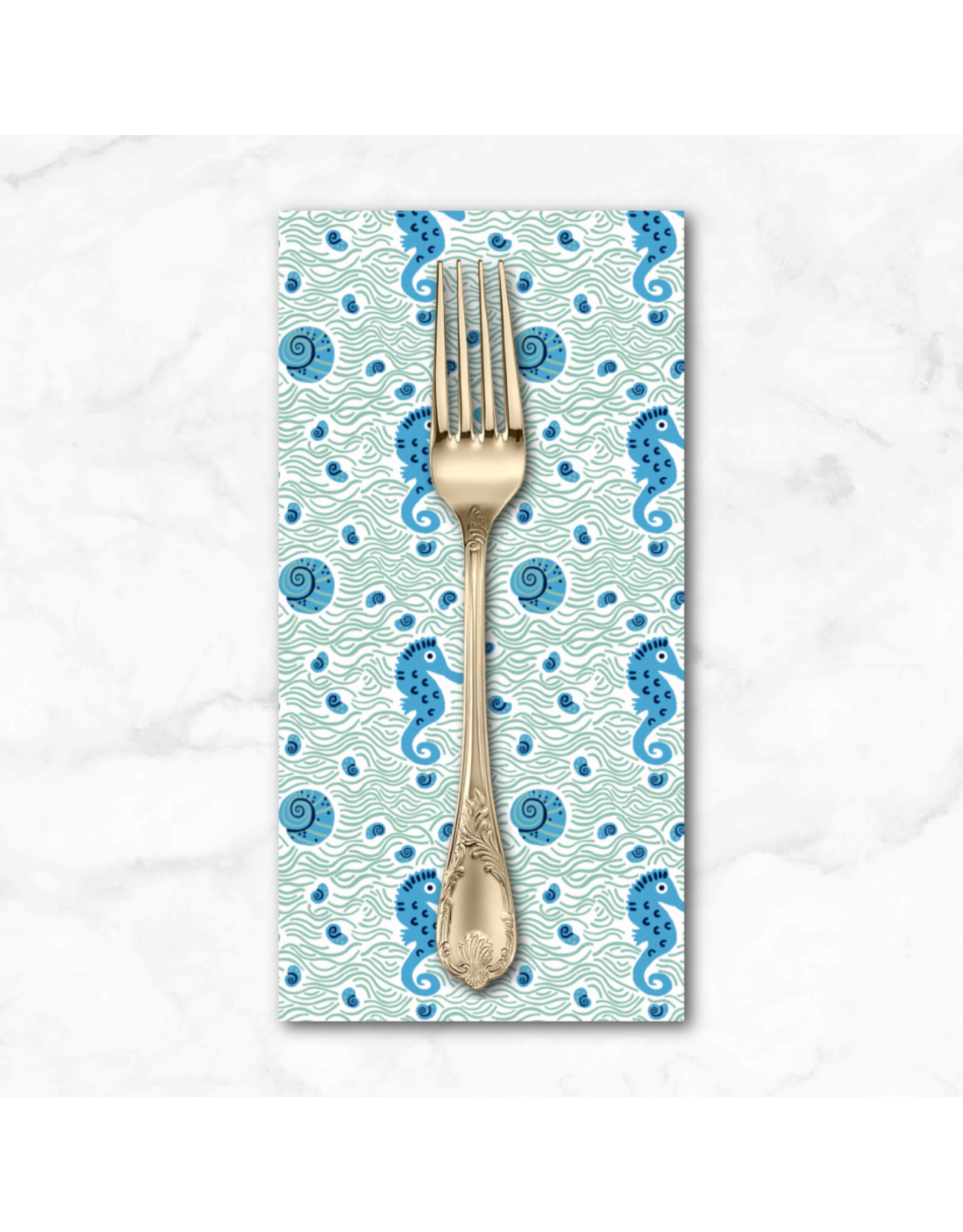 PD'S Free Spirit Collection Rising Tide, Shallows in Mint, Dinner Napkin