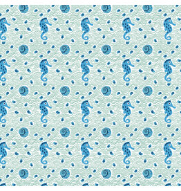 Monika Forsberg Rising Tide, Shallows in Mint, Fabric Half-Yards