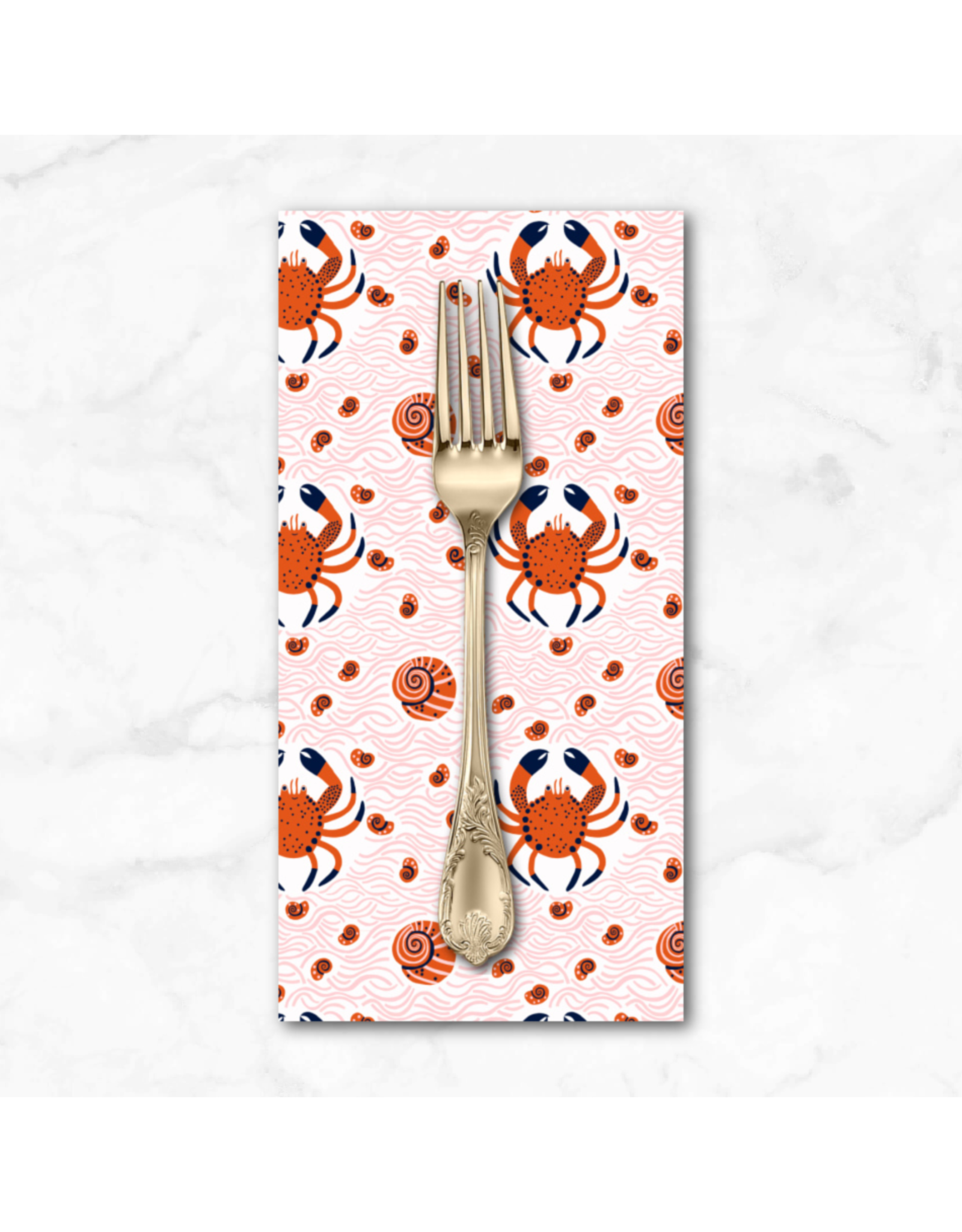 PD'S Free Spirit Collection Rising Tide, Shore Line in Pink, Dinner Napkin