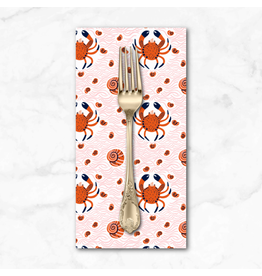 PD'S Free Spirit Collection Rising Tide, Shore Line in Pink, Dinner Napkin