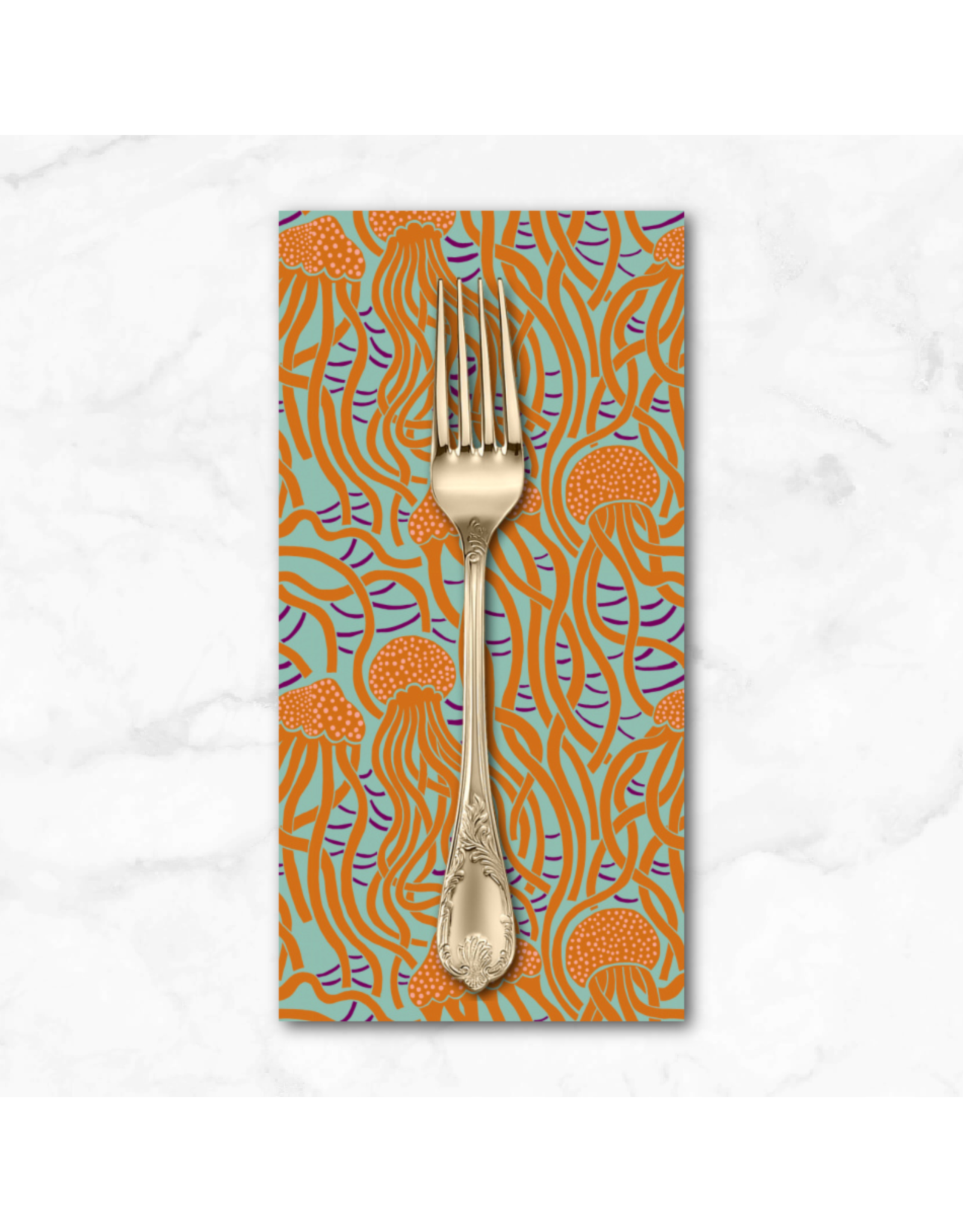 Monika Forsberg Rising Tide, Tidal in Mint, Dinner Napkin