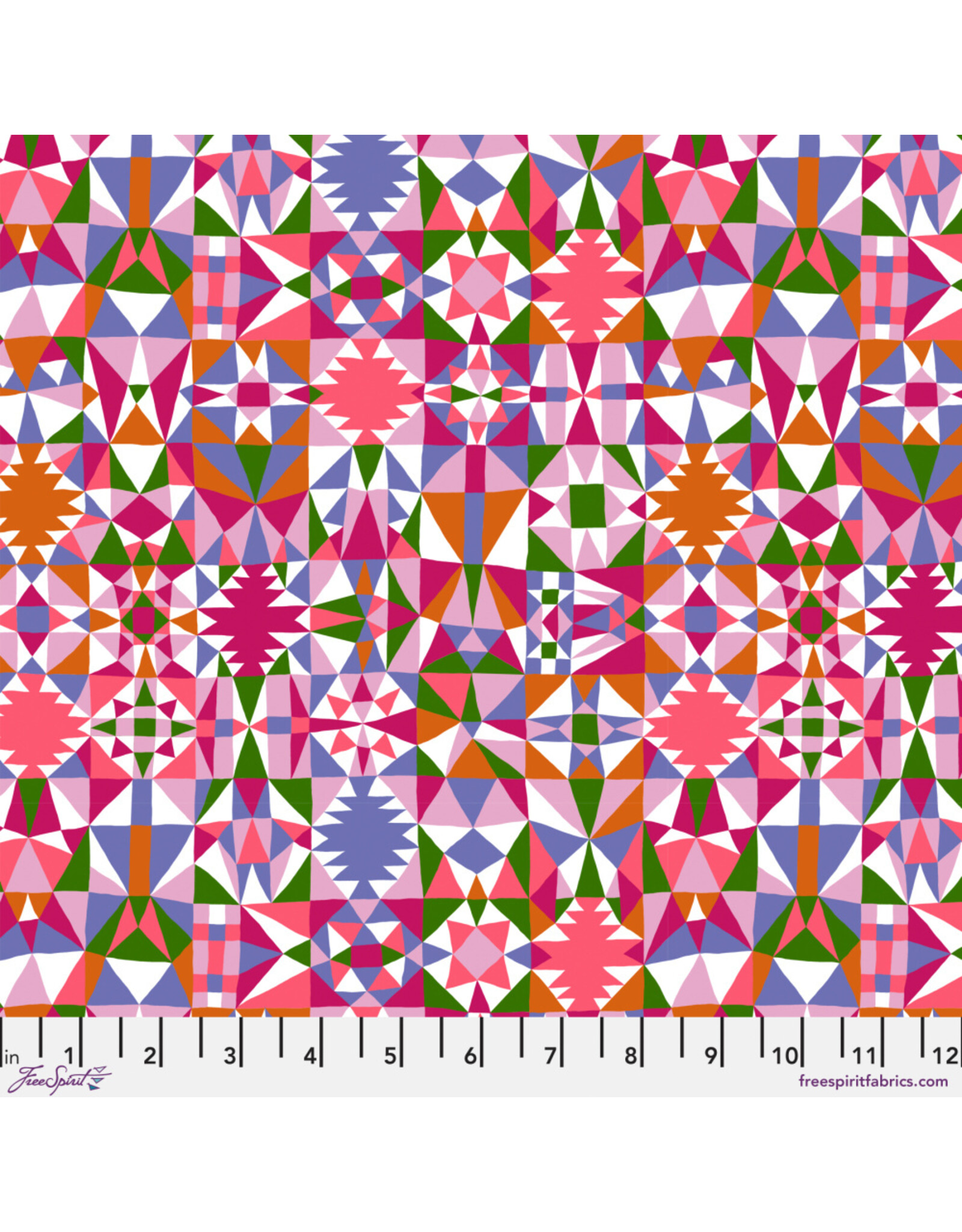 Monika Forsberg Rising Tide, Brine in Pink, Fabric Half-Yards