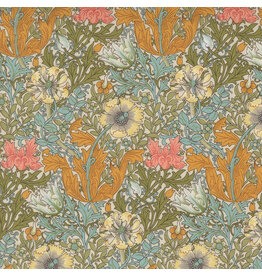 Barbara Brackman Morris Manor, Best of Morris, Compton in Porcelain, Fabric Half-Yards