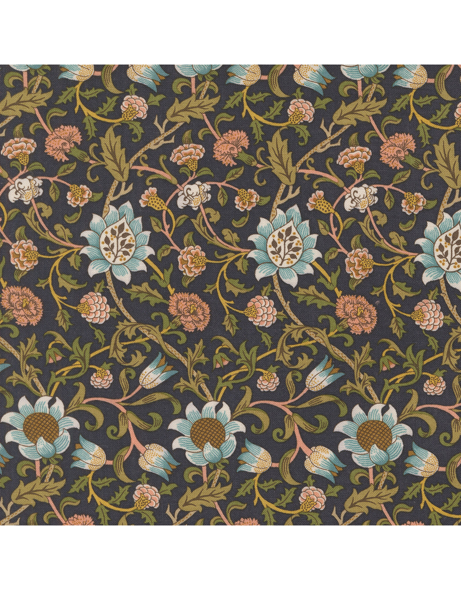 Barbara Brackman Morris Manor, Best of Morris, Evenlode in Twilight, Fabric Half-Yards