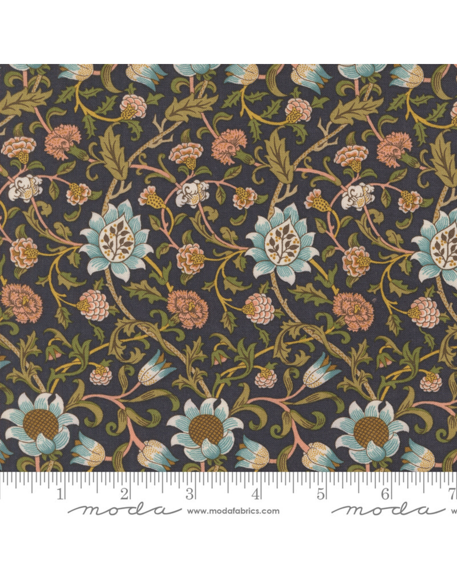 Barbara Brackman Morris Manor, Best of Morris, Evenlode in Twilight, Fabric Half-Yards