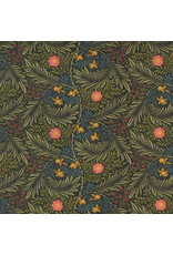 Barbara Brackman Morris Manor, Best of Morris, Larkspur in Ebony, Fabric Half-Yards