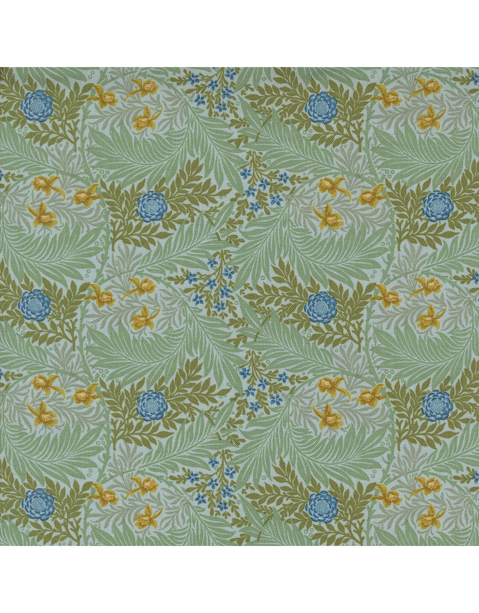 Barbara Brackman Morris Manor, Best of Morris, Larkspur in Sky, Fabric Half-Yards