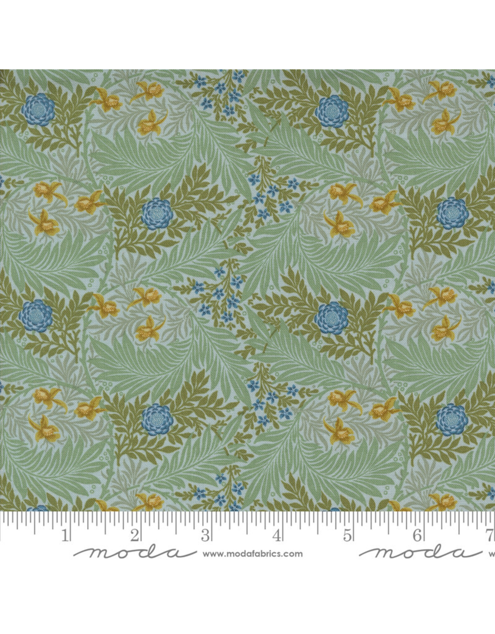 Barbara Brackman Morris Manor, Best of Morris, Larkspur in Sky, Fabric Half-Yards
