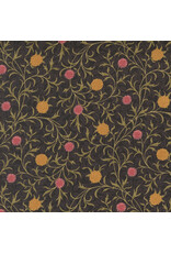 Barbara Brackman Morris Manor, Best of Morris, Scroll in Ebony, Fabric Half-Yards