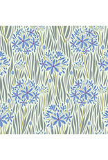 Kathy Doughty Rayon, Wandering Eye, Agapantha in Cool, Fabric Half-Yards Kathy Doughty Rayon, Wandering Eye, Agapantha in Cool, Fabric Half-Yards